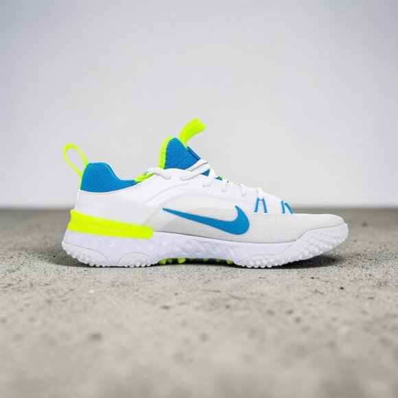 Nike Huarache 9 Elite Turf TF LAX SE Lacrosse Shoes Cleats White Blue FV6148 100 main image 7
